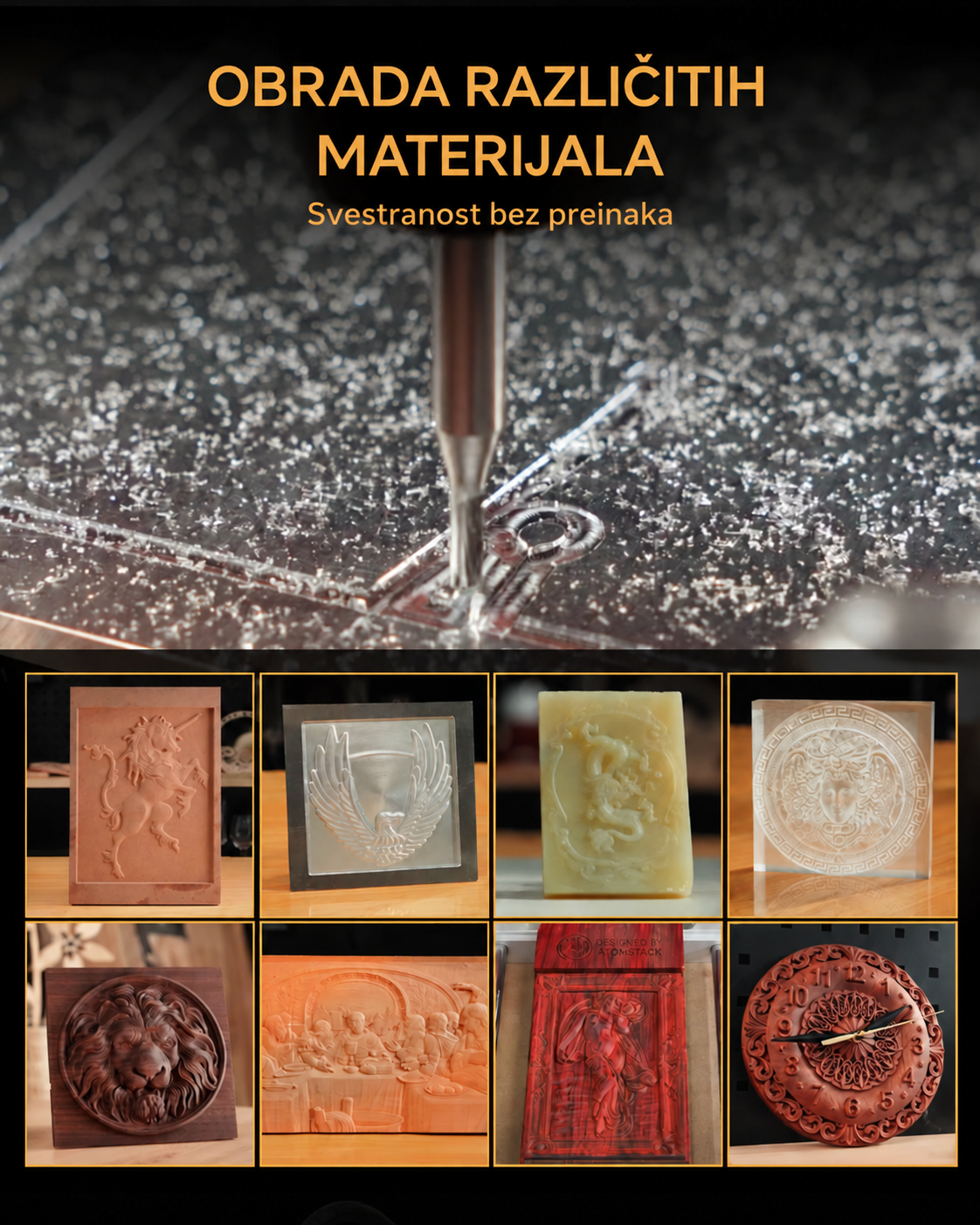 Primjeri obrade raznih materijala